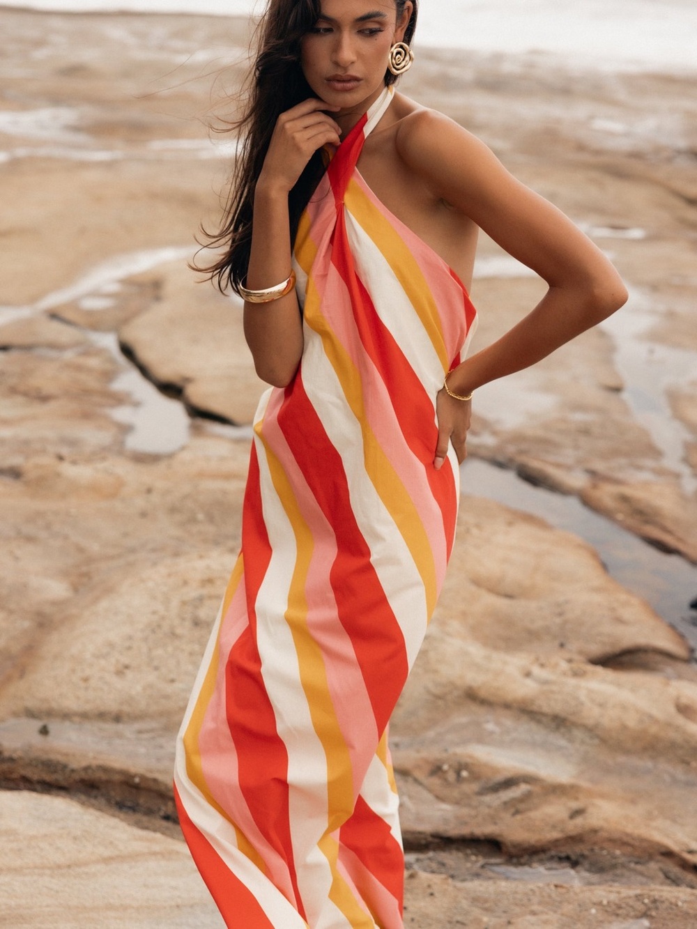 Runaway The Label | Stripe Maxi Dress